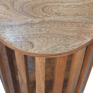 Ariella End Table | Solid Mango Wood | Natural Wood Finish | Artisan-Crafted Design