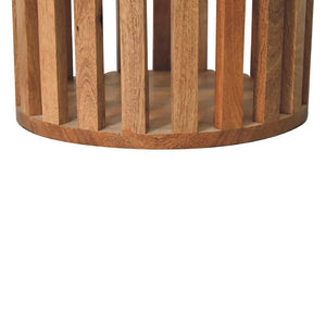 Ariella End Table | Solid Mango Wood | Natural Wood Finish | Artisan-Crafted Design