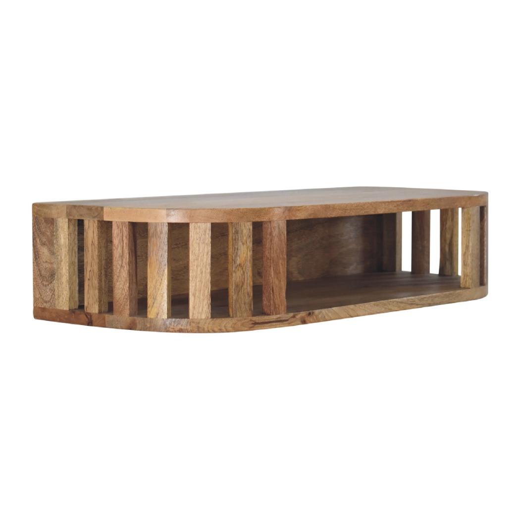 Ariella Floating Console Table | Solid Mango Wood | Natural Wood Finish | Wall-Mounted Design