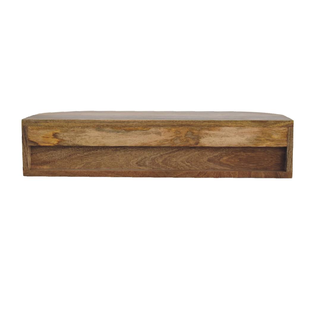 Ariella Floating Console Table | Solid Mango Wood | Natural Wood Finish | Wall-Mounted Design
