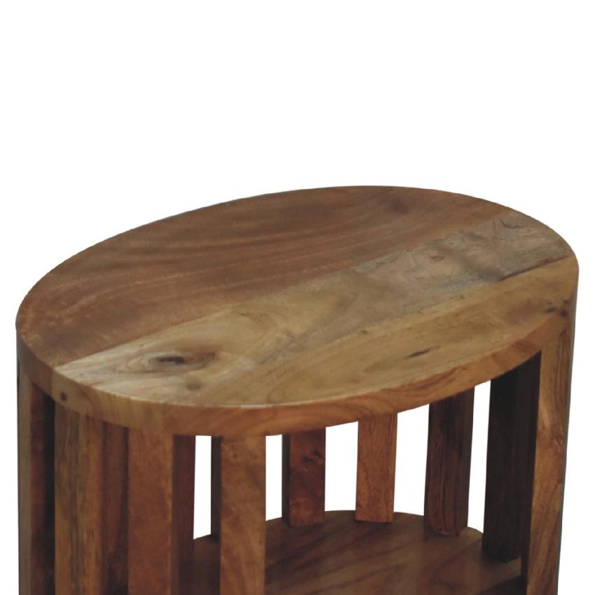 Ariella Single Shelf Bedside Table | Solid Wood | Open Storage