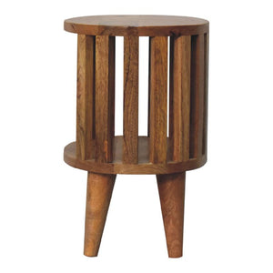 Ariella Single Shelf Bedside Table | Solid Wood | Open Storage