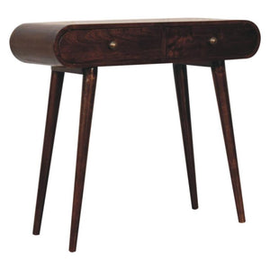 Arlo Console Table | Solid Mango Wood | California Walnut Finish | 2 Drawer Hallway Console Table