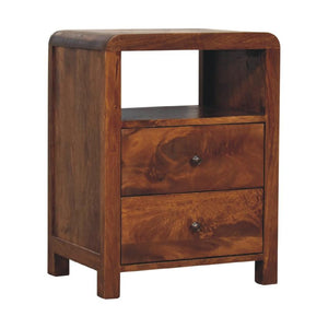 Aspen Bedside Table | Solid Mango Wood | Natural Bedroom Storage