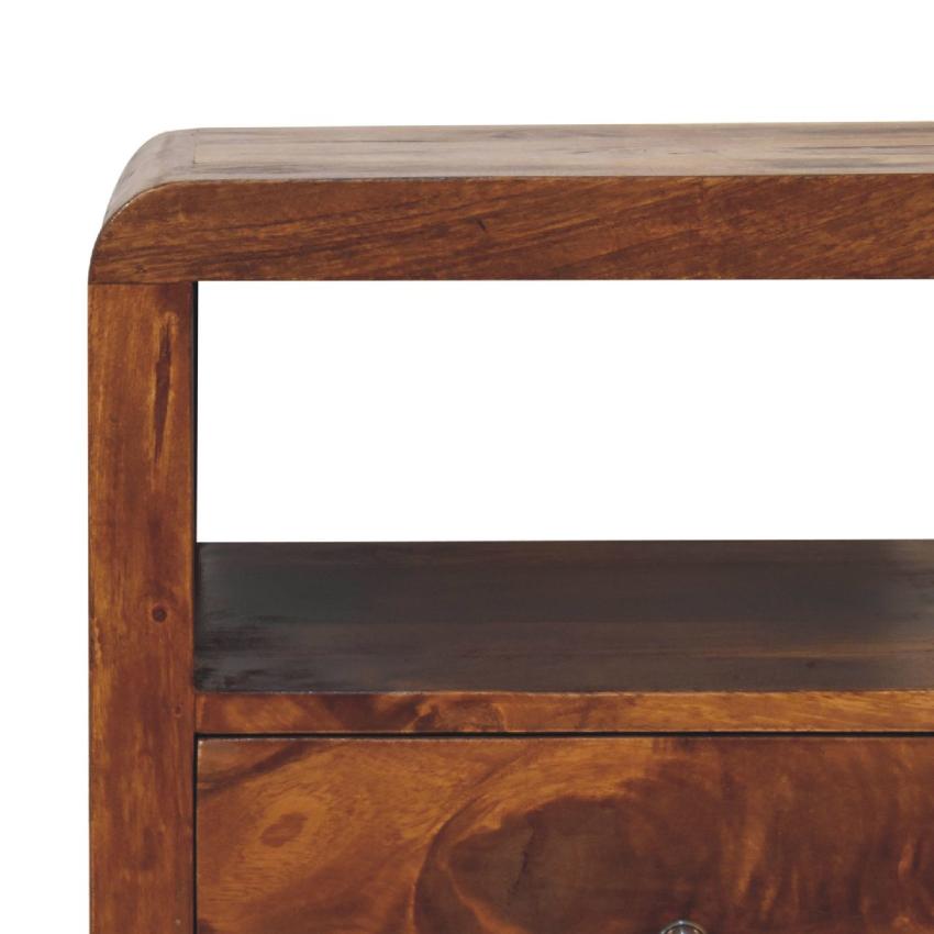 Aspen Bedside Table | Solid Mango Wood | Natural Bedroom Storage