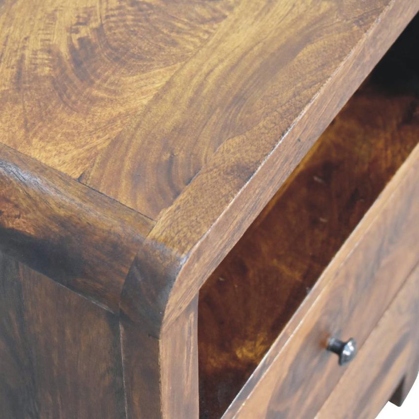 Aspen Bedside Table | Solid Mango Wood | Natural Bedroom Storage