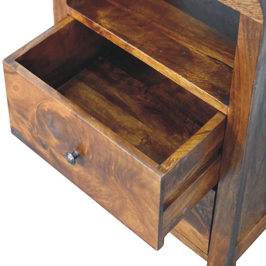 Aspen Bedside Table | Solid Mango Wood | Natural Bedroom Storage