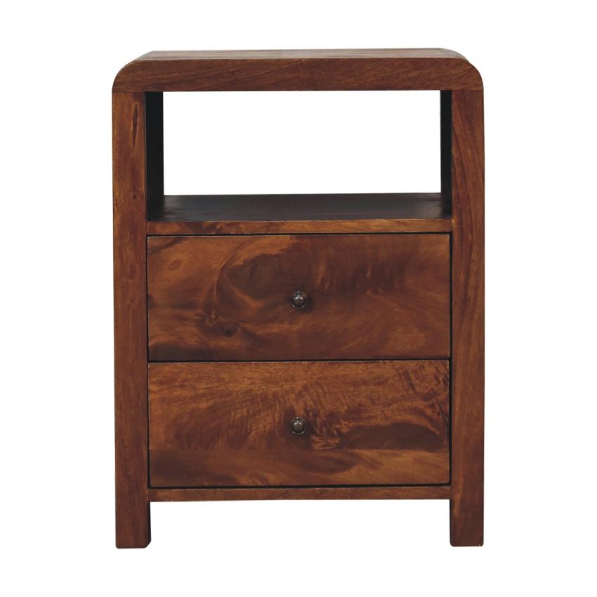 Aspen Bedside Table | Solid Mango Wood | Natural Bedroom Storage