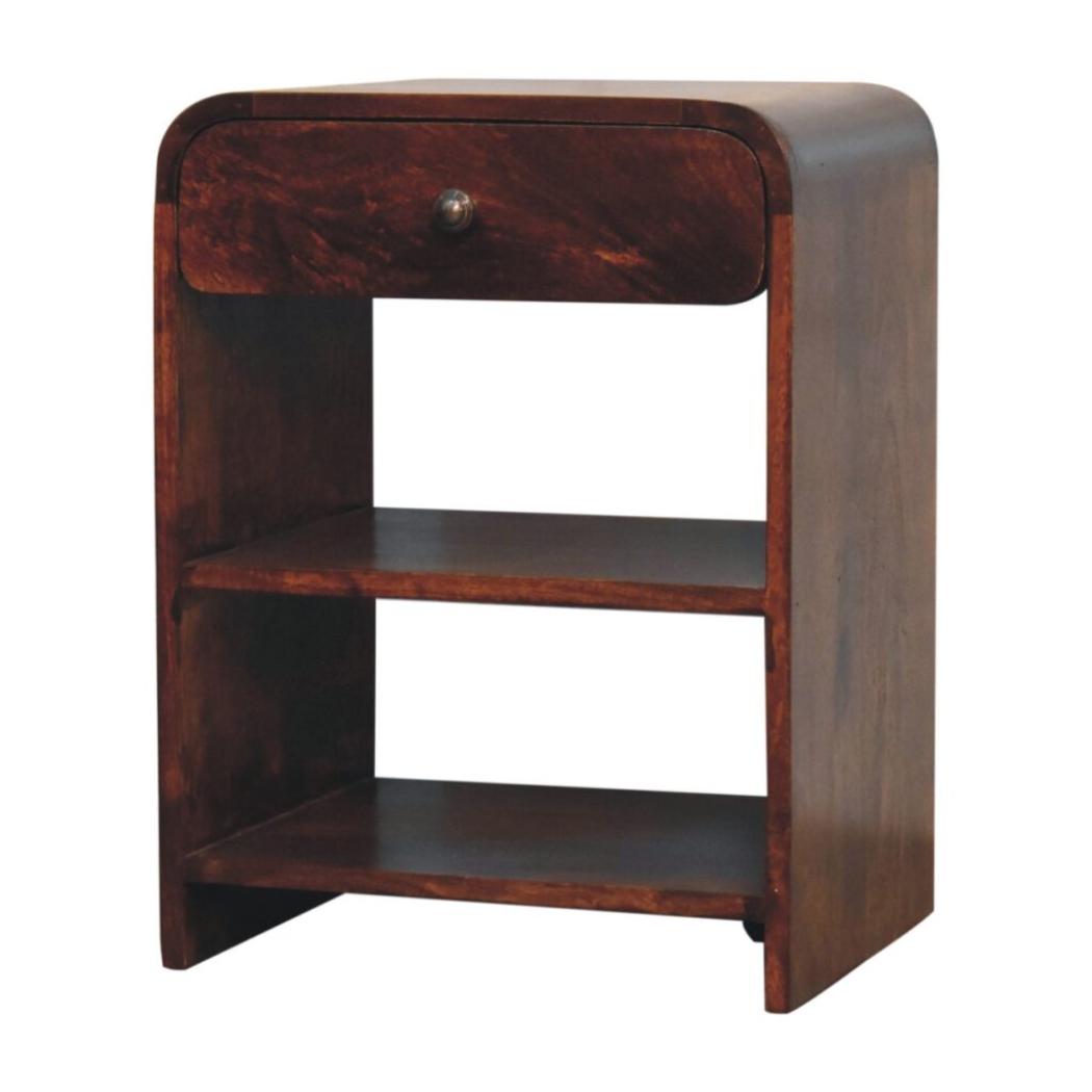 Aspen Open Bedside Table | Accessible Storage | Contemporary Design