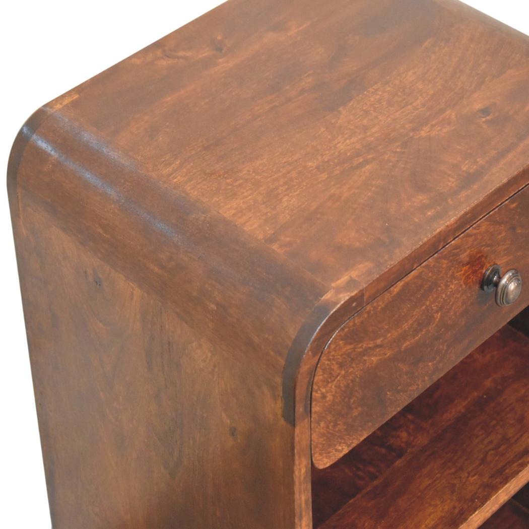 Aspen Open Bedside Table | Accessible Storage | Contemporary Design