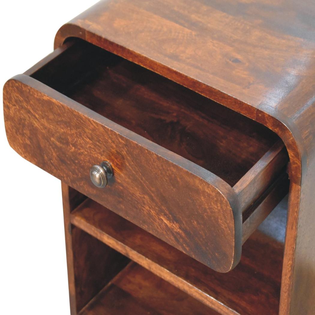 Aspen Open Bedside Table | Accessible Storage | Contemporary Design