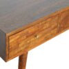 Assorted 3 Drawer Console Table | Solid Mango Wood | Chestnut Finish | Hallway Storage