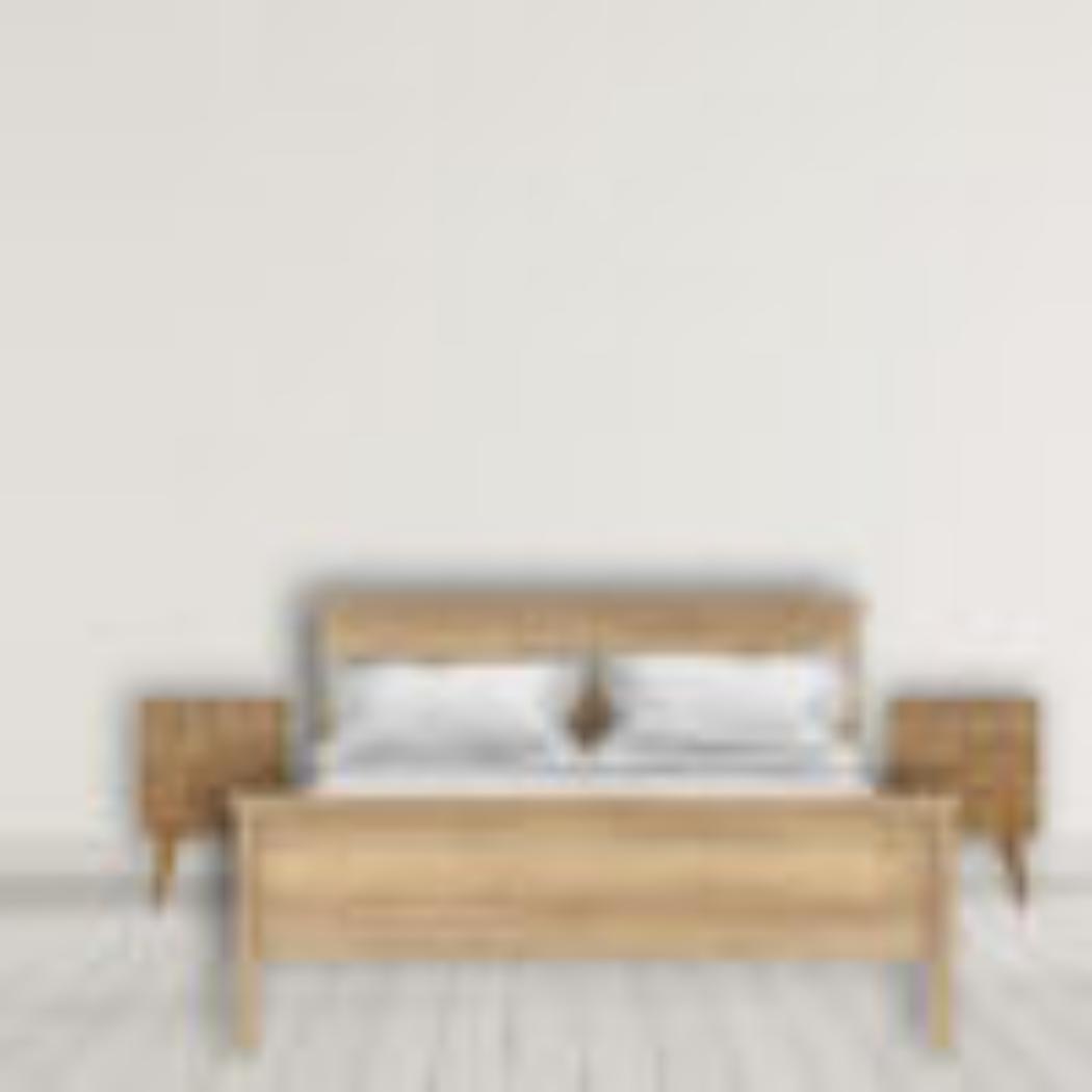 Assorted Bedside Table | Solid Mango Wood | Oak Finish | Artisan Bedroom Storage
