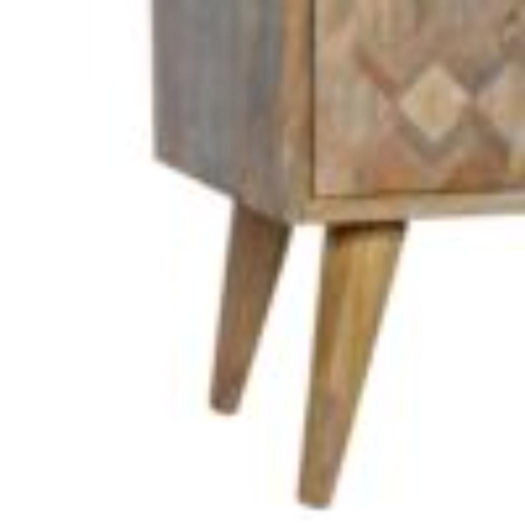 Assorted Bedside Table | Solid Mango Wood | Oak Finish | Artisan Bedroom Storage