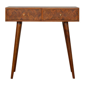Assorted Console Table | Solid Mango Wood | Chestnut Finish | Artisan Hallway Furniture
