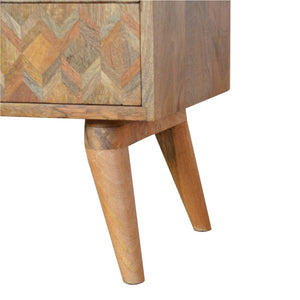 Assorted Oak-Inspired Media Unit | Mixed Timber Tones | Contemporary TV Storage