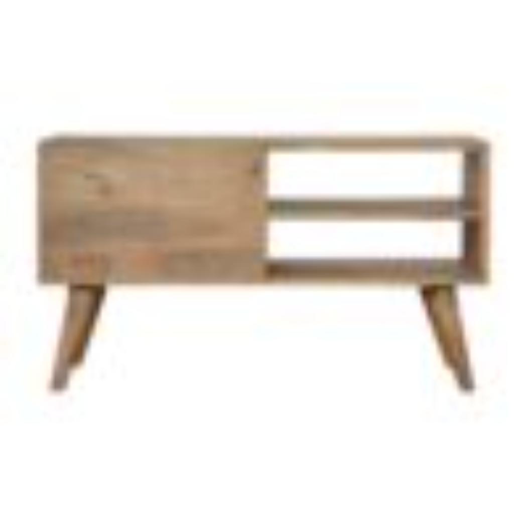 Assorted Oak-Inspired Media Unit | Mixed Timber Tones | Contemporary TV Storage