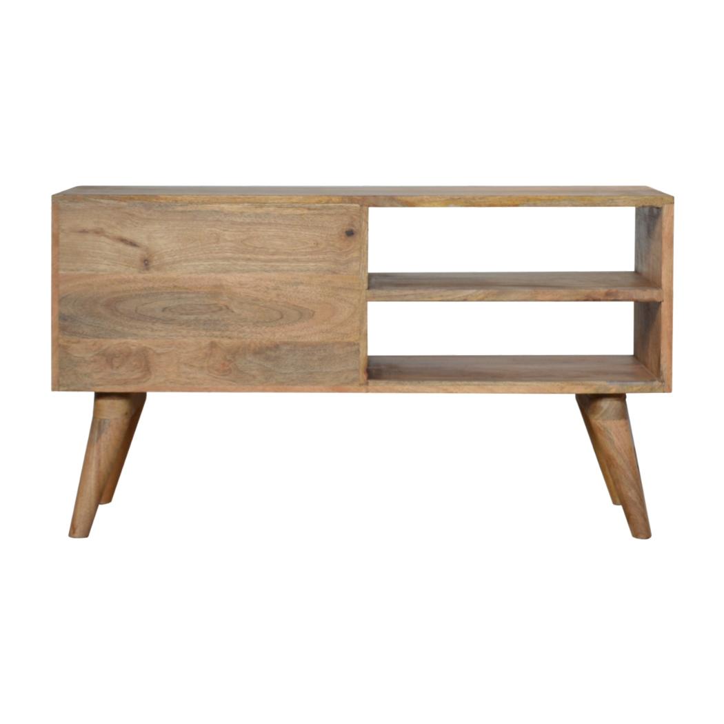 Assorted Oak-Inspired Media Unit | Mixed Timber Tones | Contemporary TV Storage