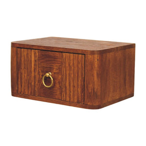 Aurelia Wall-Mounted Bedside Table | Solid Mango Wood | Floating Design