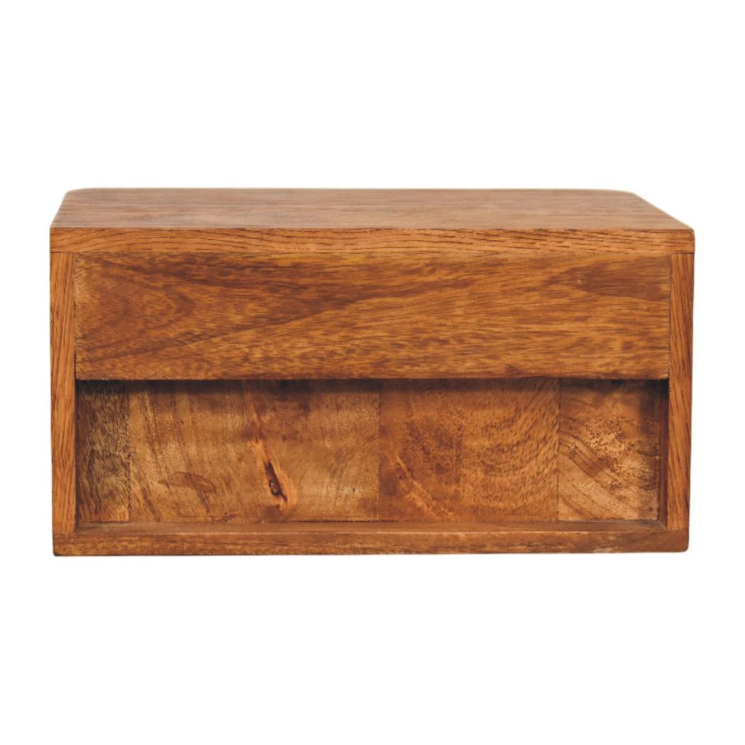 Aurelia Wall-Mounted Bedside Table | Solid Mango Wood | Floating Design