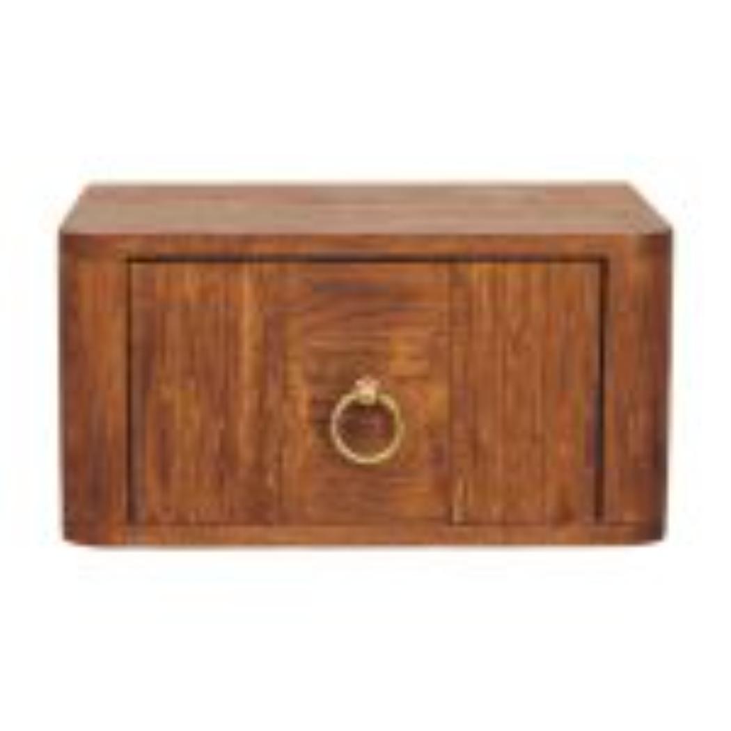 Aurelia Wall-Mounted Bedside Table | Solid Mango Wood | Floating Design