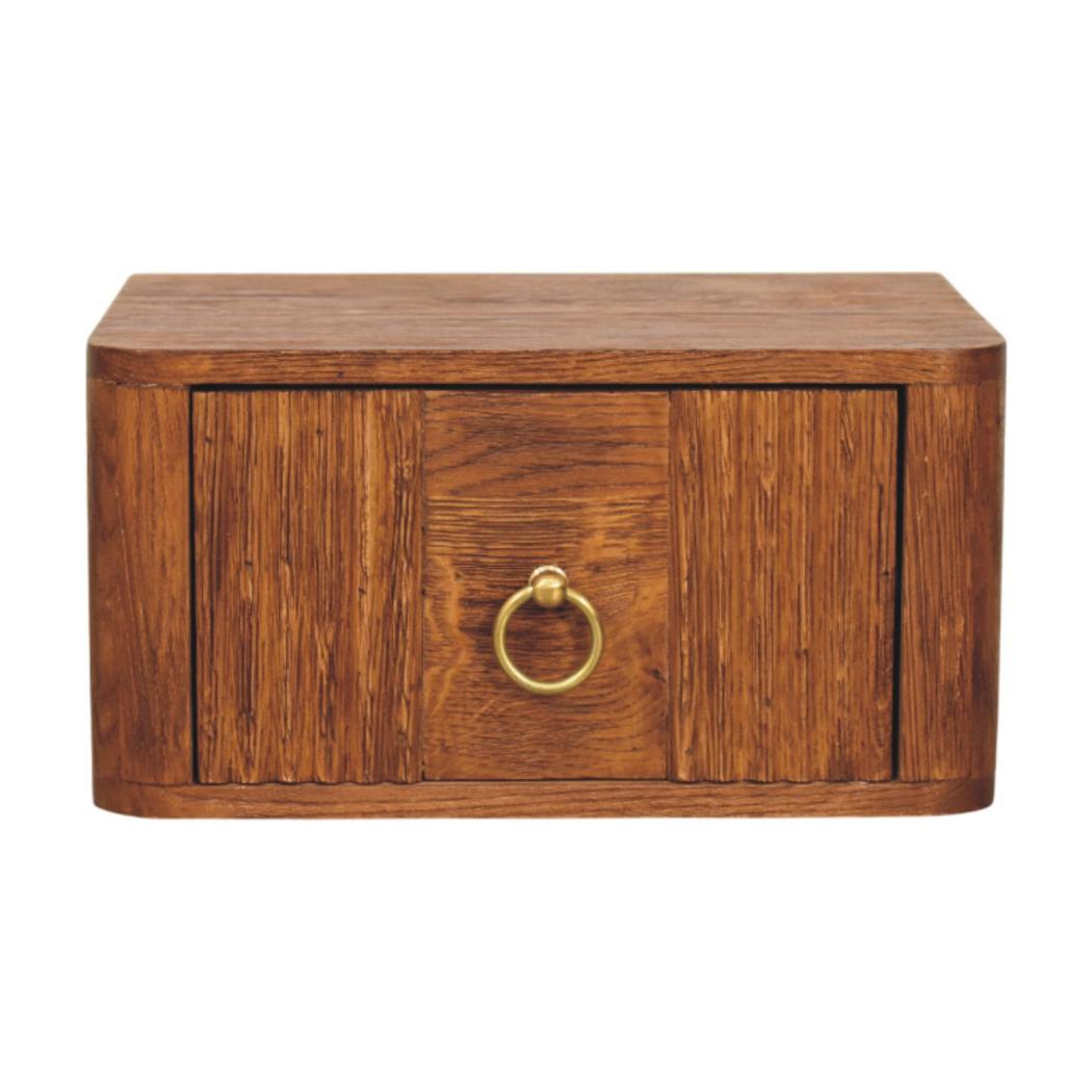 Aurelia Wall-Mounted Bedside Table | Solid Mango Wood | Floating Design