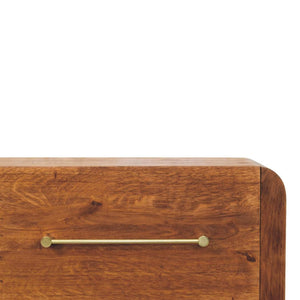 Aurelio Chest of Drawers | Solid Mango Wood | Tiger Oak Finish | 4 Drawer Storage Dresser