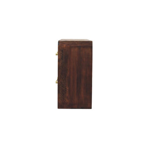 Aurelio Chest of Drawers | Solid Mango Wood | Smoked Oak Finish | 4 Drawer Storage Dresser