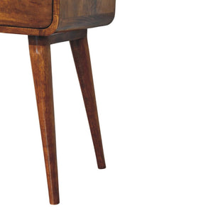 Avora Bedside Table | Solid Mango Wood | Chestnut Finish | 1 Drawer
