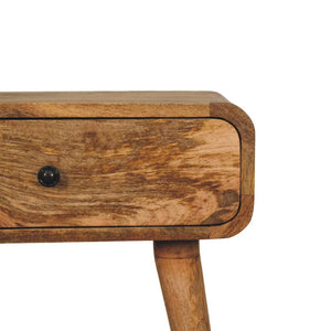 Avora Bedside Table | Solid Mango Wood | Oak-ish Finish | 1 Drawer