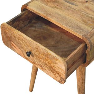Avora Bedside Table | Solid Mango Wood | Oak-ish Finish | 1 Drawer
