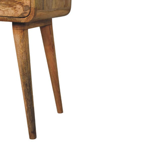 Avora Bedside Table | Solid Mango Wood | Oak-ish Finish | 1 Drawer