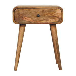 Avora Bedside Table | Solid Mango Wood | Oak-ish Finish | 1 Drawer