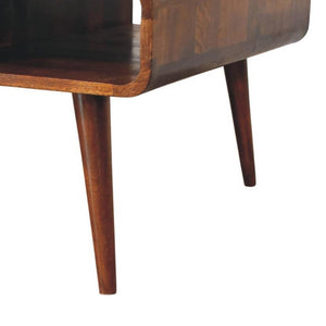 Avora Coffee Table | Solid Mango Wood | Chestnut Finish | 2 Drawers