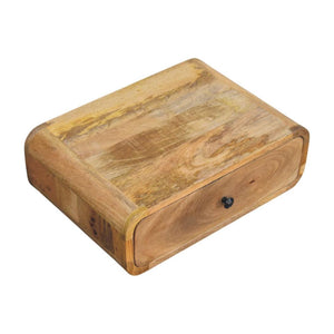 Avora Floating Bedside | Solid Mango Wood | Oak-Inspired Finish | 1 Drawer