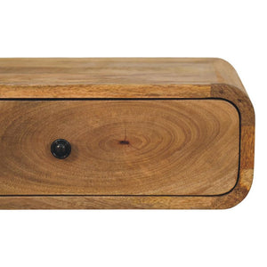 Avora Floating Bedside | Solid Mango Wood | Oak-Inspired Finish | 1 Drawer