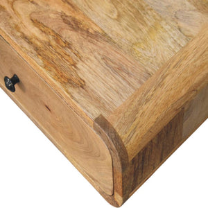 Avora Floating Bedside | Solid Mango Wood | Oak-Inspired Finish | 1 Drawer