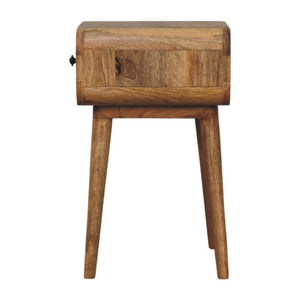 Avora Mini Bedside Table | Solid Mango Wood | Oak-ish Finish | 1 Drawer