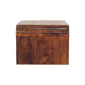 Avora Wall-Mounted Bedside Table | Solid Mango Wood | Chestnut Finish | Floating Nightstand