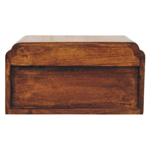 Avora Wall-Mounted Bedside Table | Solid Mango Wood | Chestnut Finish | Floating Nightstand