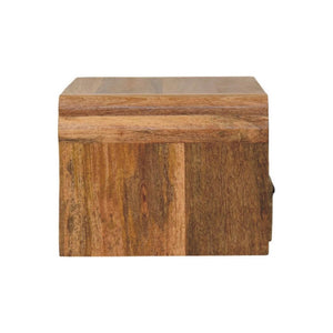 Avora Wall-Mounted Bedside Table | Solid Mango Wood | Natural Finish | Floating Nightstand