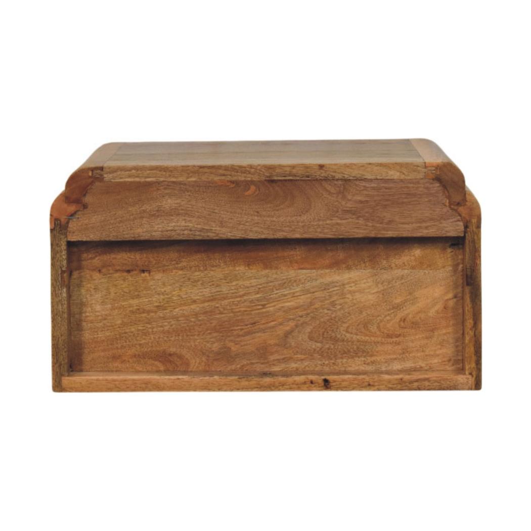 Avora Wall-Mounted Bedside Table | Solid Mango Wood | Natural Finish | Floating Nightstand