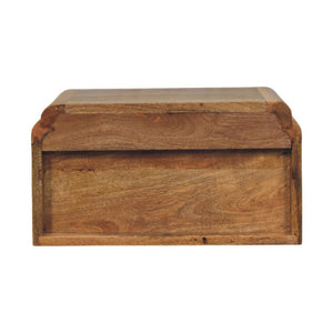 Avora Wall-Mounted Bedside Table | Solid Mango Wood | Natural Finish | Floating Nightstand
