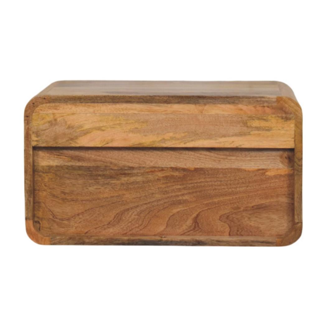 Avora Wall-Mounted Bedside Table | Solid Mango Wood | Oak-ish Finish