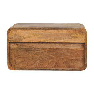 Avora Wall-Mounted Bedside Table | Solid Mango Wood | Oak-ish Finish