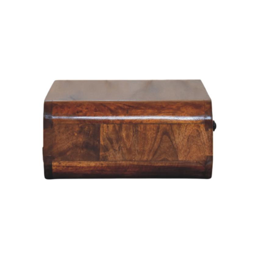 Avora Wall-Mounted Nightstand | Honey Caramel Finish | 1 Drawer Floating Bedside