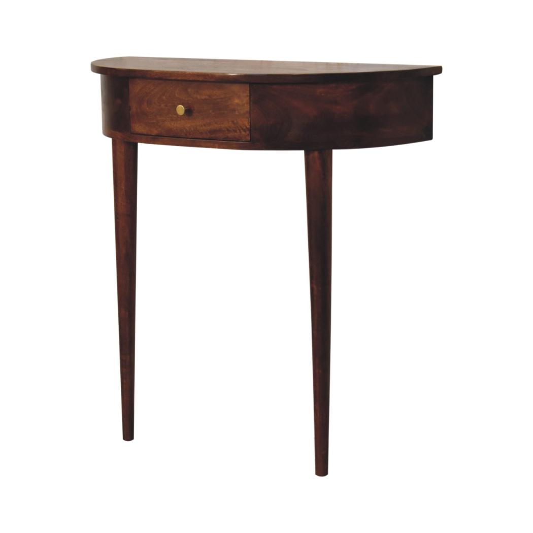 Backless Wall-Mounted Console | Chestnut Finish | Floating Design
