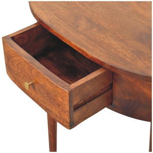 Backless Wall-Mounted Console | Chestnut Finish | Floating Design
