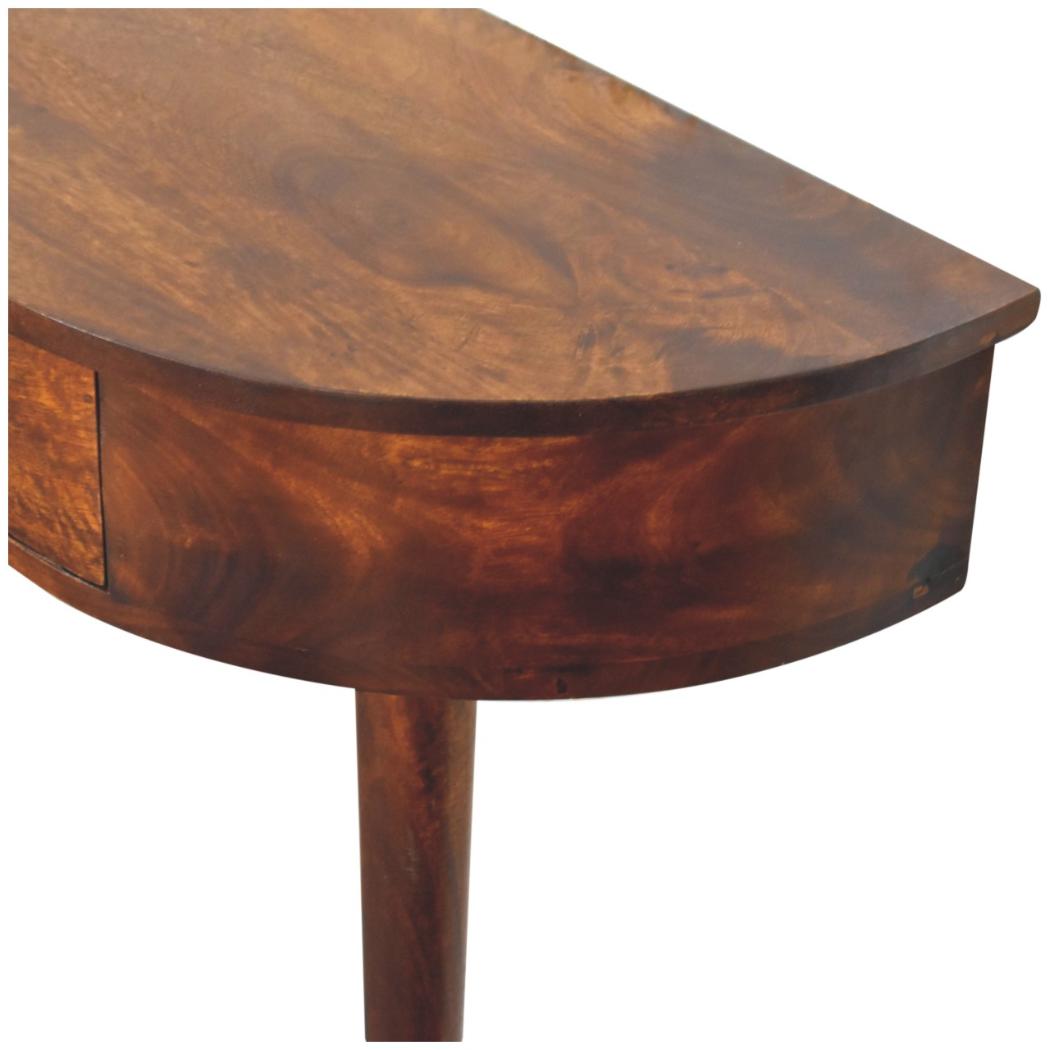 Backless Wall-Mounted Console | Chestnut Finish | Floating Design