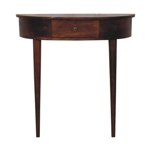 Backless Wall-Mounted Console | Chestnut Finish | Floating Design